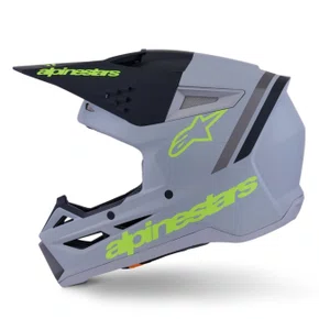 Capacete Alpinestars SM3 Radium Cinza Preto Amarelo