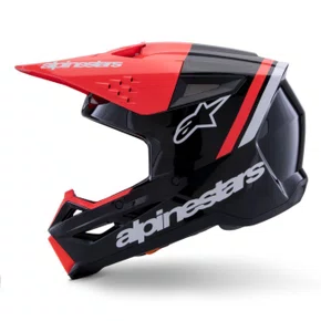 Capacete Alpinestars SM3 Radium Preto Vermelho Branco