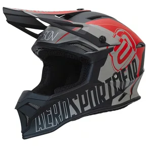 Capacete Off Road Asw Fusion 2.0 Dash Preto Vermelho Areia