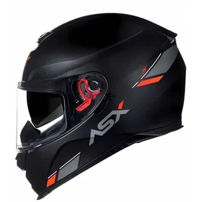 Capacete Fechado Asx Eagle SV Solid Preto Grafite Vermelho Fosco