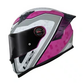Capacete Fechado LS2 FF358 Classic Pro Striker Rosa Cinza