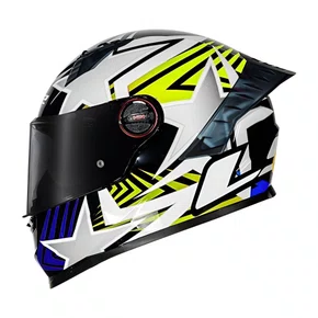 Capacete Fechado LS2 FF358 Pro Estellar Preto Amarelo