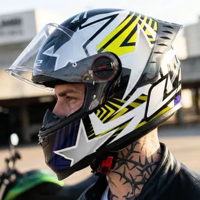 Capacete Fechado LS2 FF358 Pro Estellar Preto Amarelo Premium