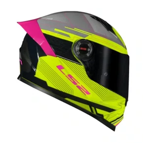 Capacete Fechado LS2 FF358 S Digital Preto Amarelo