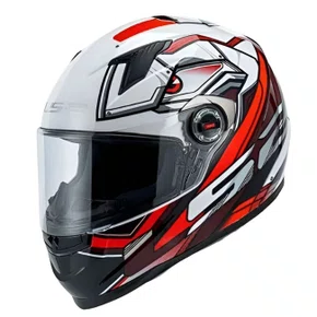 Capacete Fechado Ls2 FF358 Xdron Preto Vermelho