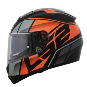 Capacete Fechado LS2 FF397 Vector FT2 Kripton Preto Laranja