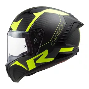 Capacete Fechado Ls2 Ff805 Thunder Carbon Racing 1 Preto Amarelo