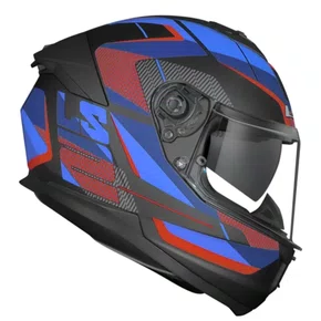 Capacete Fechado LS2 FF808 Stream 2 Road Titanium Fosco Vermelho