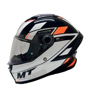 Capacete Fechado MT Stinger 2 Zivze B4 Laranja Fluor