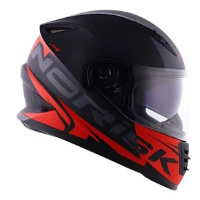 Capacete Fechado Norisk FF302 Manty Preto fosco Vermelho