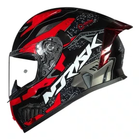 Capacete Fechado Norisk Flow Robot Vermelho