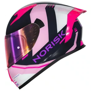 Capacete Fechado Norisk Flow Run Azul Rosa