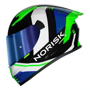 Capacete Fechado Norisk Flow Run Preto Branco