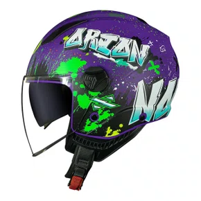 Capacete Aberto Norisk Orion SV Shine Roxo Azul Fosco