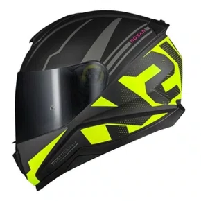 Capacete Fechado Norisk Razor Full Preto Amarelo Fosco