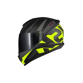 Capacete Fechado Norisk Razor Full Preto Amarelo Fosco