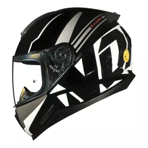 Capacete Fechado Norisk Razor Full Preto Branco