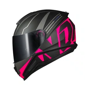 Capacete Fechado Norisk Razor Full Preto Rosa Fosco