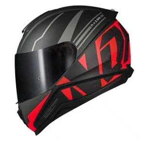 Capacete Fechado Norisk Razor Full Preto Vermelho Fosco