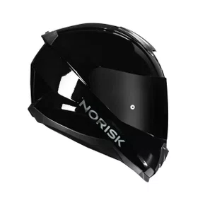 Capacete Fechado Norisk Razor Monocolor Preto Brilho