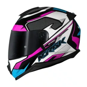 Capacete Fechado Norisk Razor Speedmax Branco Rosa