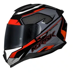 Capacete Fechado Norisk Razor Speedmax Preto Cinza Laranja