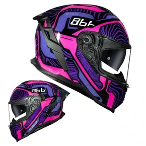 Capacete Fechado Norisk Strada 2 Fusion Roxo Preto Rosa