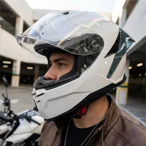 Capacete Fechado Norisk Strada 2 Monocolor Branco Original