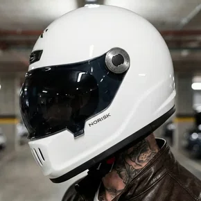Capacete Fechado Norisk V8 Monocolor Branco