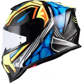 Capacete Fechado Origine Dinamo SZ Lirik Amarelo Azul Brilho