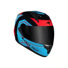 Capacete Fechado Race Tech Sector Exilio Preto Azul Vermelho