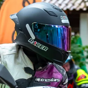 Capacete Fechado Racer1 Rc1 Preto Fosco