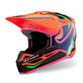Capacete Infantil Alpinestars SM3 Youth Deegan Laranja Fluor
