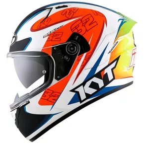 Capacete Kyt Nf-r Isaac Vinales Fosco Branco Vermelho Azul