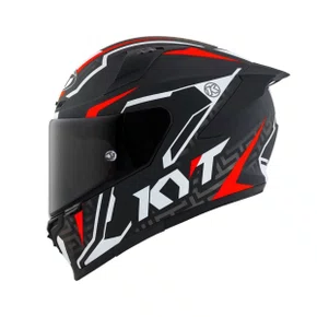 Capacete Kyt Striker 2V Asphalt Preto Fosco Vermelho