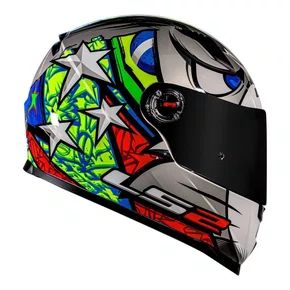 Capacete Fechado Ls2 Ff358 Alex Barros Prata