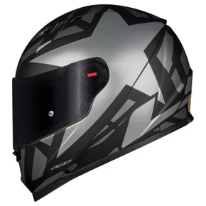 Capacete LS2 FF358 Starwar Preto Prata Fosco