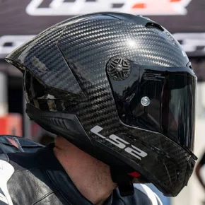 Capacete Ls2 Ff805 Thunder C GP Solid Carbon Preto