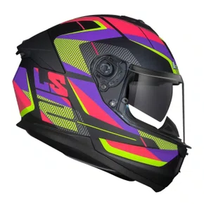 Capacete LS2 FF808 Stream 2 Road Rosa Preto Fosco