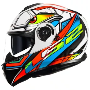 Capacete Articulado LS2 FF908 Strobe 2 Xdron Neon Laranja