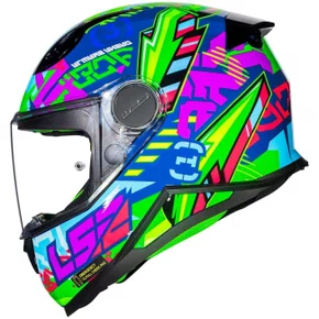 Capacete Fechado Ls2 Infantil FF812 Svent Azul Verde