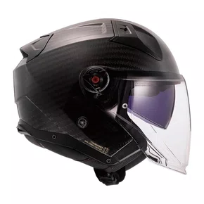 Capacete Aberto LS2 Infinity 2 C Solid Carbon Preto