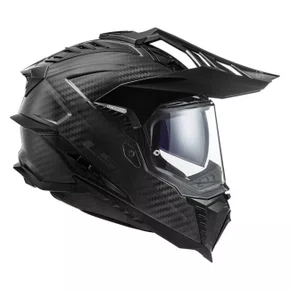 Capacete Ls2 Mx701 Explorer Carbon Solid Preto Fosco