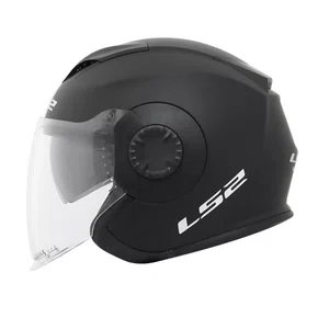 Capacete Aberto Ls2 OF570 Monocolor Preto Fosco