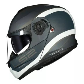 Capacete Articulado LS2 Strobe 2 Victory Cinza Fosco