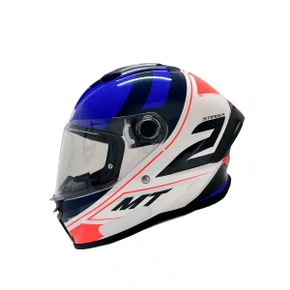 Capacete Fechado MT Stinger 2 Poun A7 Branco Vermelho