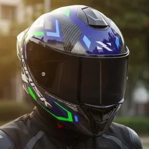 Capacete Norisk Carbon R Spot Azul