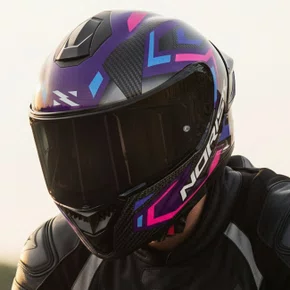 Capacete Norisk Carbon R Spot Roxo