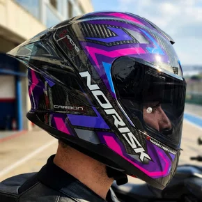 Capacete Norisk Carbon R Spot Roxo