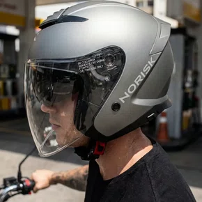 Capacete Norisk City Monocolor Cinza Fosco